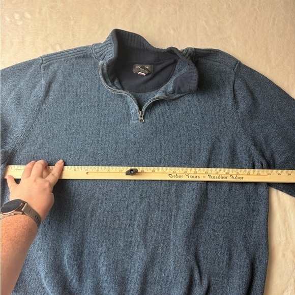Dockers Quarter Zip Sweater XXL Men’s Cotton Blue Classic Preppy professional - Picture 6 of 14